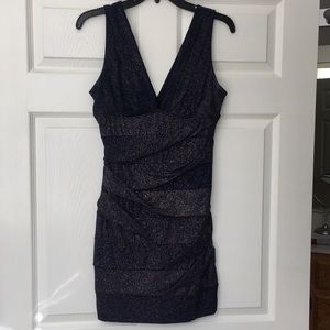 Navy glitter dress